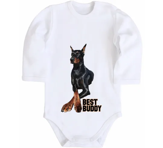 Дитячий бодік Best buddy Білий фото