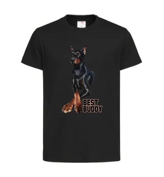 Дитяча футболка Best buddy Чорний фото