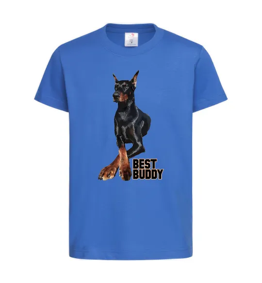 Дитяча футболка Best buddy Яскраво-синій фото