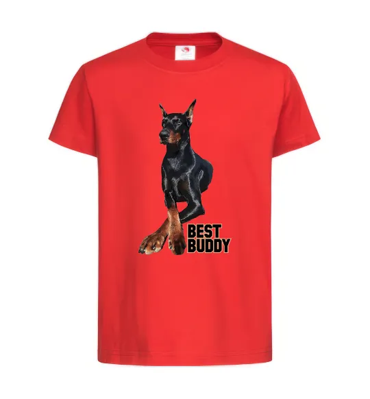 Дитяча футболка Best buddy Червоний фото