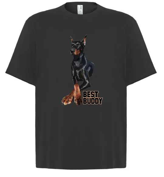 Футболка Оверсайз Best buddy Чорний фото