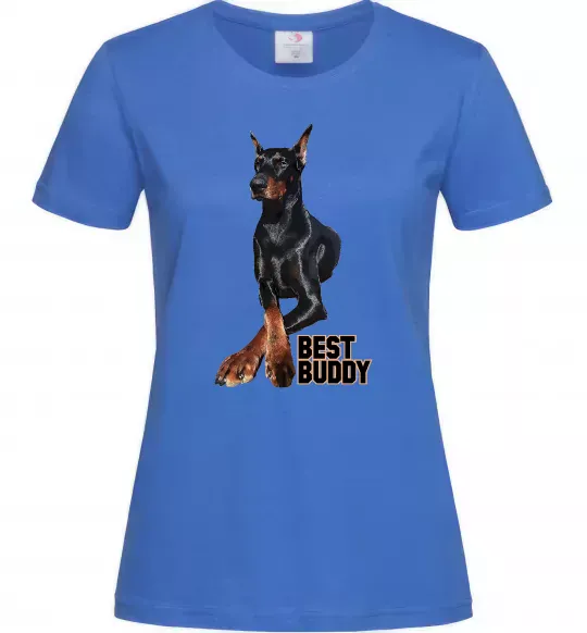 Женская футболка Best buddy Ярко-синий фото