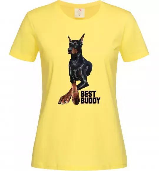 Женская футболка Best buddy Лимонный фото