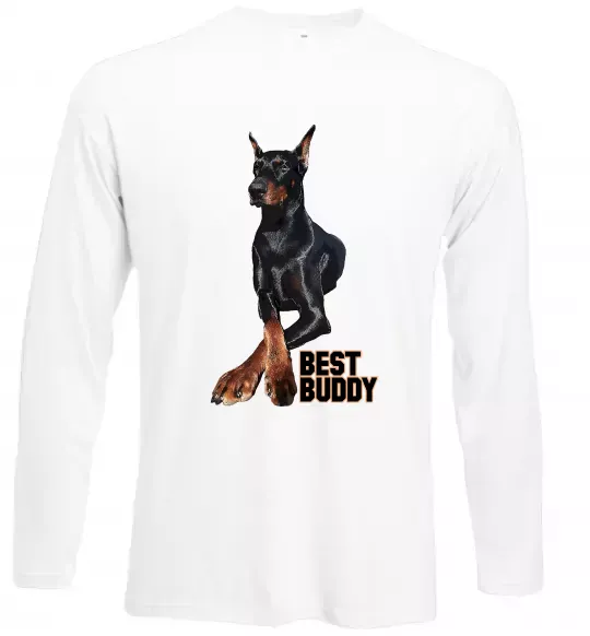 Лонгслив Best buddy Белый фото