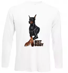 Лонгслів Best buddy Білий фото