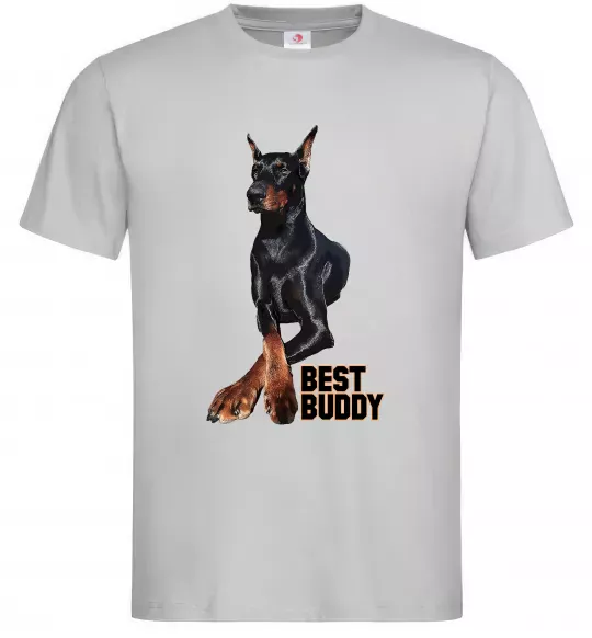 Мужская футболка Best buddy Серый фото