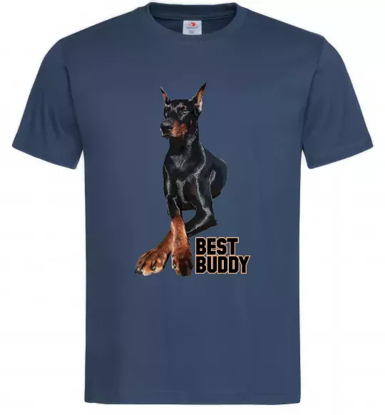 Мужская футболка Best buddy Темно-синий фото