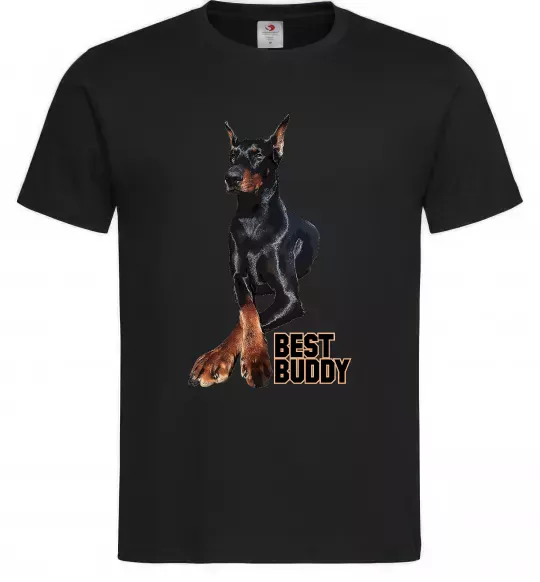 Мужская футболка Best buddy Черный фото