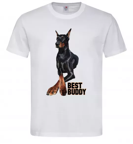 Мужская футболка Best buddy Белый фото