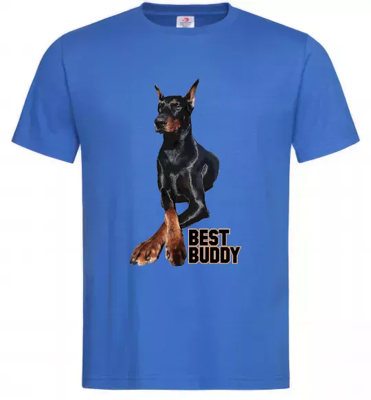 Мужская футболка Best buddy Ярко-синий фото