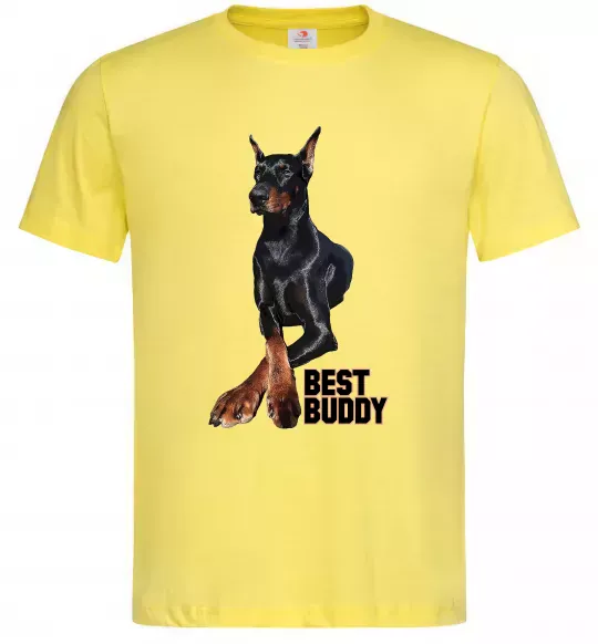 Мужская футболка Best buddy Лимонный фото