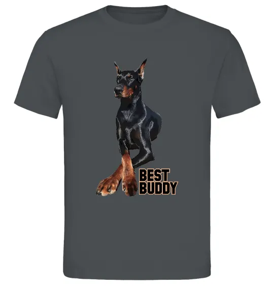 Мужская футболка Best buddy Графит фото