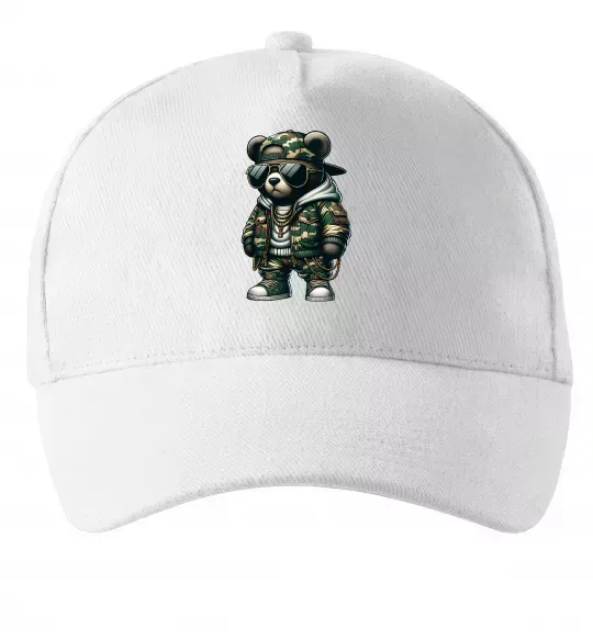 Кепка Ведмедик в камуфляжі Білий фото