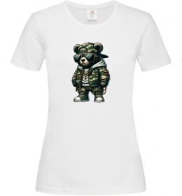 Женская футболка Ведмедик в камуфляжі