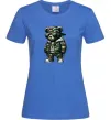 Женская футболка Ведмедик в камуфляжі Ярко-синий фото