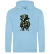 Чоловіча толстовка (худі) Ведмедик в камуфляжі Блакитний фото