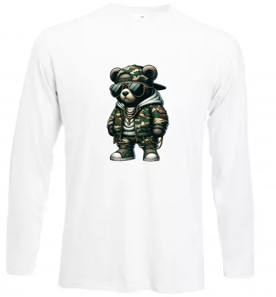 Лонгслив Ведмедик в камуфляжі Белый фото