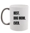 Чашка с цветной ручкой Best dog mom ever Серебро Чашка с цветной ручкой Best dog mom ever Серебро фото