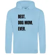 Женская толстовка (худи) Best dog mom ever Голубой фото