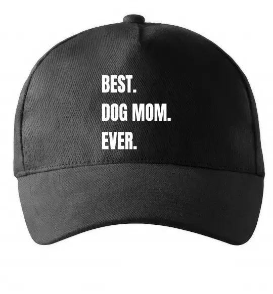Кепка Best dog mom ever Чорний фото