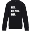 Дитячий світшот Best dog mom ever Чорний фото