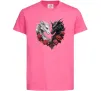 Детская футболка Чорний та білий дракони в трояндах Ярко-розовый фото