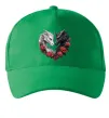 Кепка Чорний та білий дракони в трояндах Зелений фото