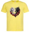 Мужская футболка Чорний та білий дракони в трояндах Лимонный фото