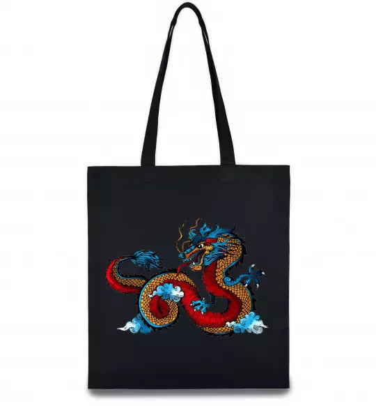 Эко-сумка Китайський дракон Черный фото