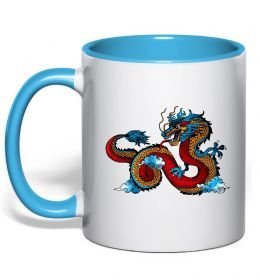 Чашка с цветной ручкой Китайський дракон