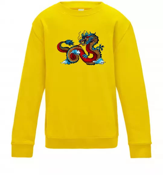 Дитячий світшот Китайський дракон Сонячно жовтий фото