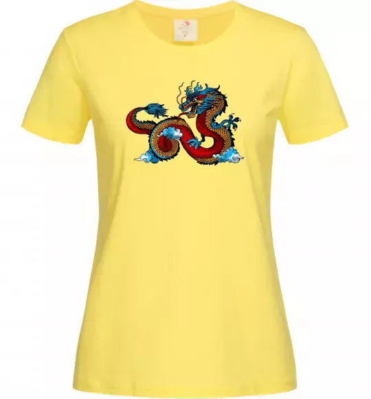 Жіноча футболка Китайський дракон Лимонний фото