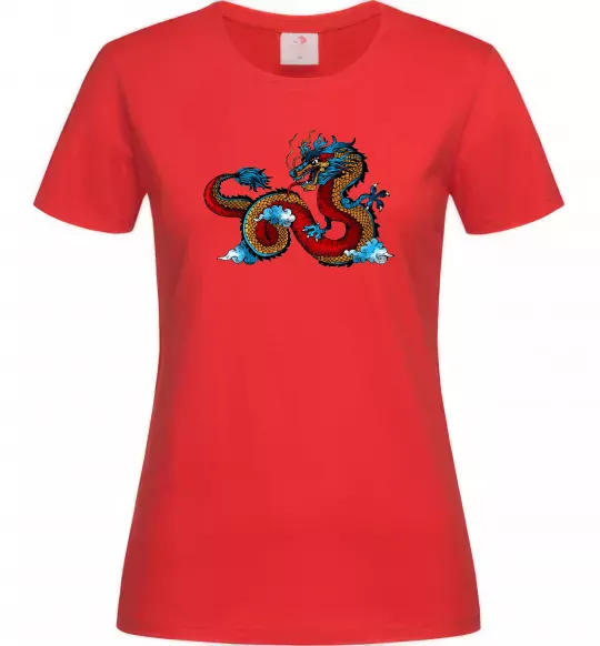 Жіноча футболка Китайський дракон Червоний фото