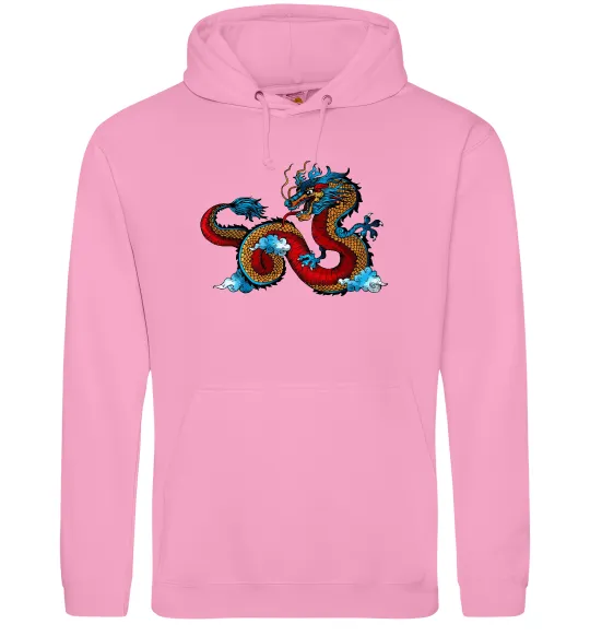 Женская толстовка (худи) Китайський дракон Розовый фото