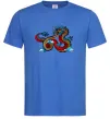 Мужская футболка Китайський дракон Ярко-синий фото