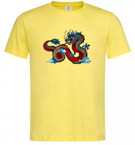 Мужская футболка Китайський дракон Лимонный фото