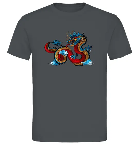 Мужская футболка Китайський дракон Графит фото