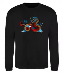 Свитшот Китайський дракон Черный фото