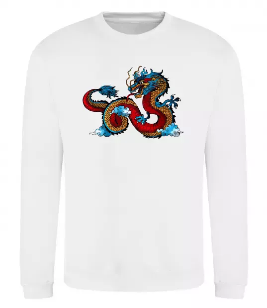 Світшот Китайський дракон Білий фото
