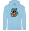 Чоловіча толстовка (худі) Дракон самурай Блакитний фото
