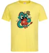 Мужская футболка Дракон самурай Лимонный фото