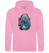 Жіноча толстовка (худі) Дракон квіти Рожевий фото