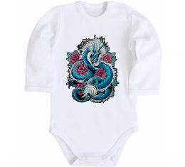 Дитячий бодік Дракон квіти