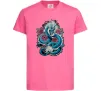 Детская футболка Дракон квіти Ярко-розовый фото