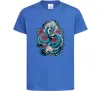 Детская футболка Дракон квіти Ярко-синий фото
