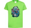 Детская футболка Дракон квіти Лаймовый фото