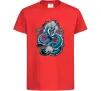 Детская футболка Дракон квіти Красный фото