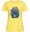 Женская футболка Дракон квіти Лимонный фото