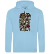 Женская толстовка (худи) Дракон катана Голубой фото