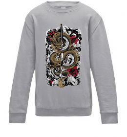 Детский Свитшот Дракон катана